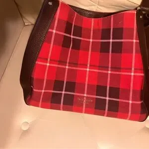 kate spade | Bags | Kate Spade Mens Red And Black Plaid  display picture 3